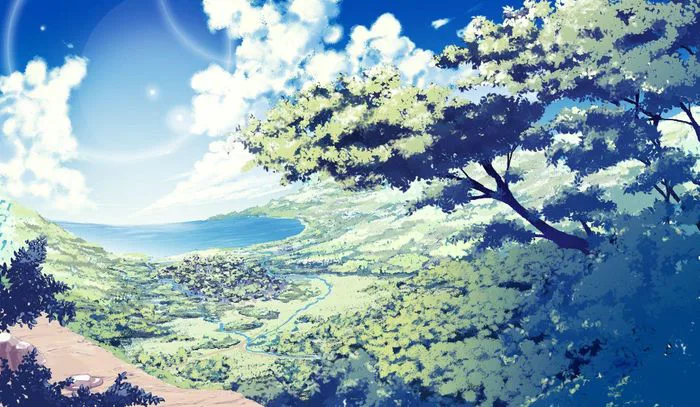 Khung cảnh thiên nhiên trong anime đẹp mê hồn