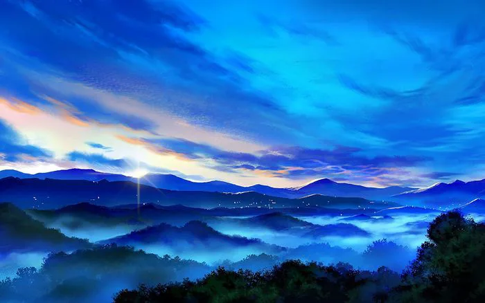 Khung cảnh thiên nhiên trong anime đẹp mê hồn