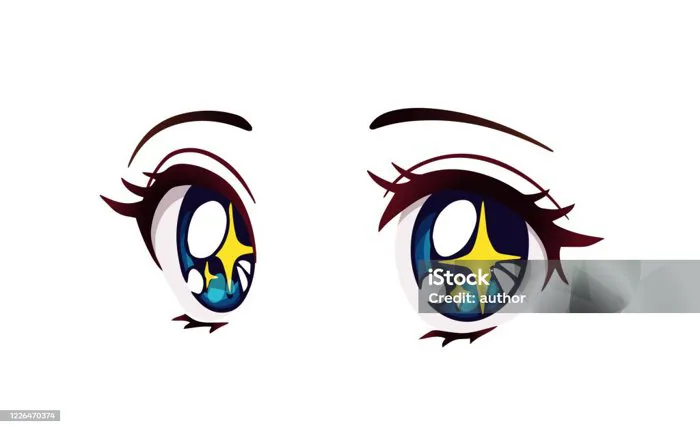 Hạnh Phúc Anime Phong Cách Mắt Xanh Lớn Với Lấp Lánh Hình Minh Họa Vector  Vẽ Tay Hình minh họa Sẵn có - Tải xuống Hình ảnh Ngay bây giờ - iStock