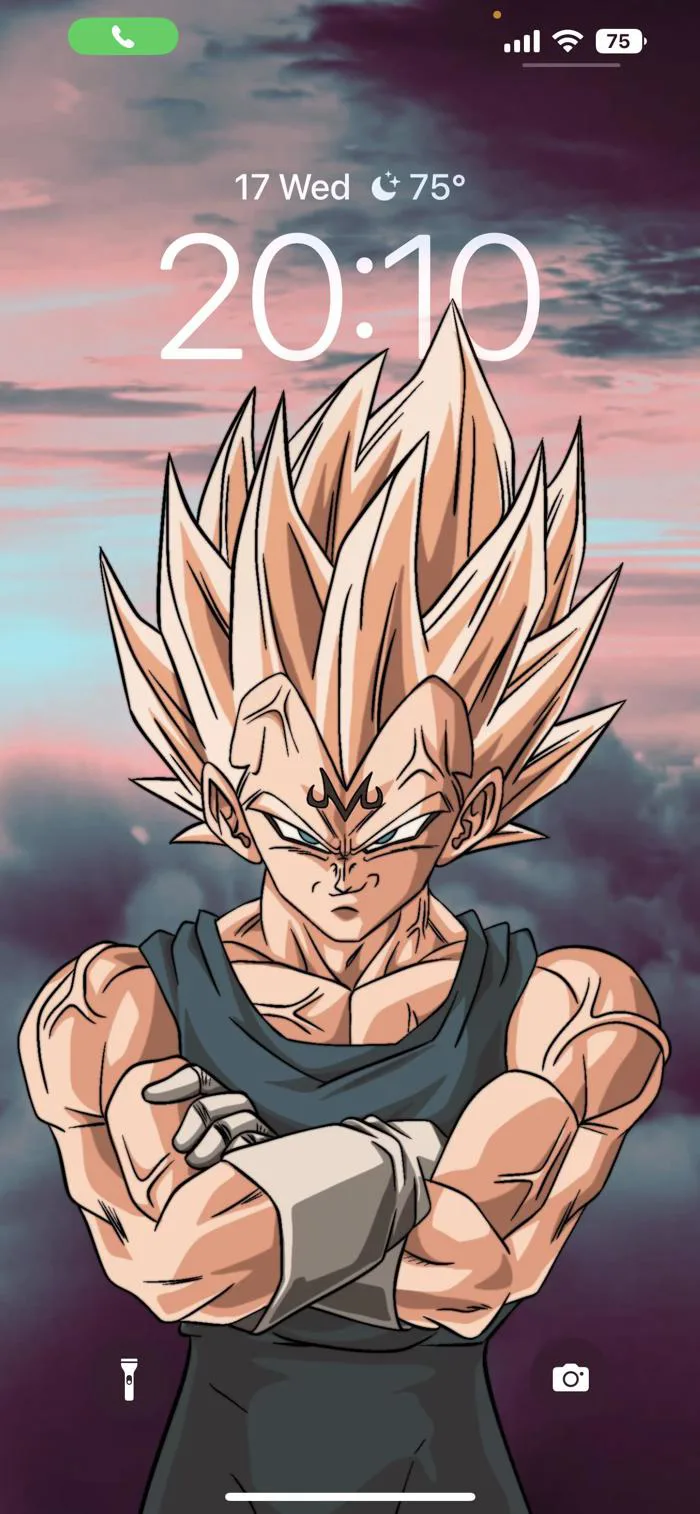 OC] Hình nền Vegeta iOS 16 • Link trực tiếp trong phần bình luận : r/dbz