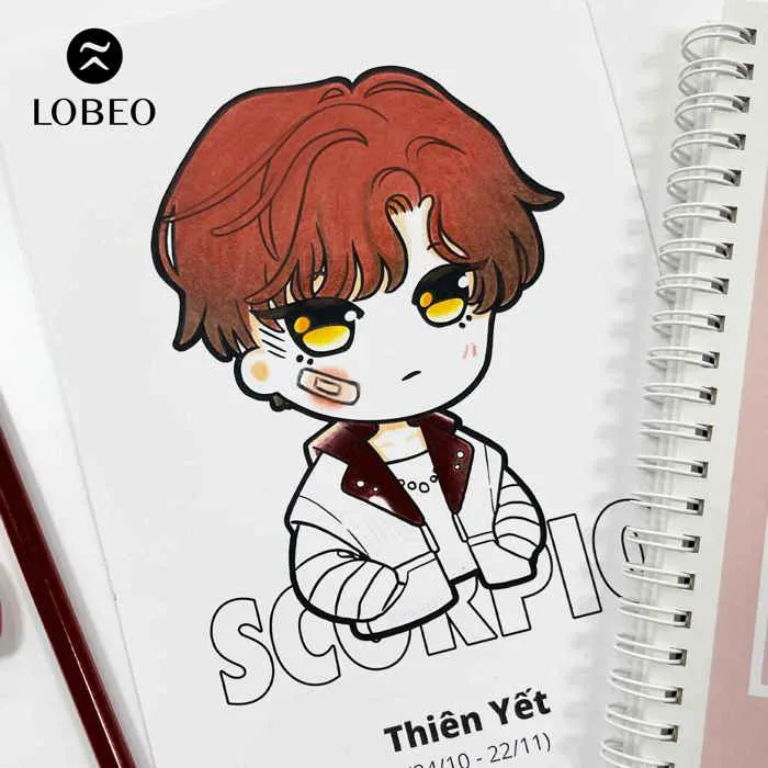 Sổ tô màu Chibi 12 Cung Hoàng Đạo Ver 1 - Zumeo