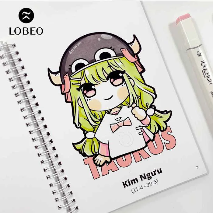 Sổ tô màu Chibi 12 Cung Hoàng Đạo Ver 1 - Zumeo