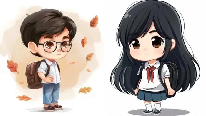 Tải ngay ảnh học sinh chibi chất lượng cao miễn phí