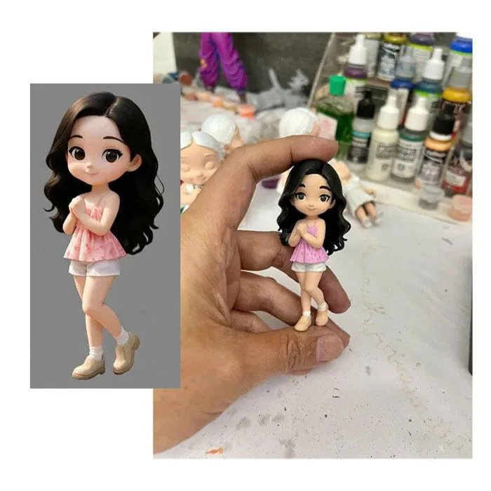 Tượng tự tô chibi 3D theo ảnh theo yêu cầu