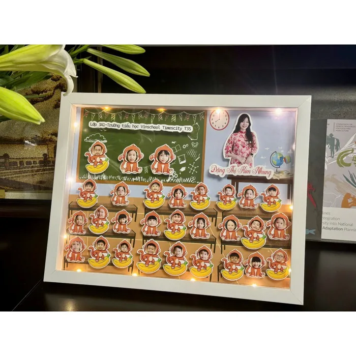 20x20cm / 20x30cm / 30x40cm) Khung ảnh chibi 3D Scrapframe lưu niệm  Handmade, quà chi tay đồng nghiệp, quà tốt nghiệp | Shopee Việt Nam