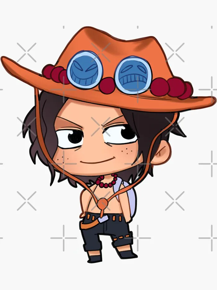 One Piece - Ace Chibi Sticker