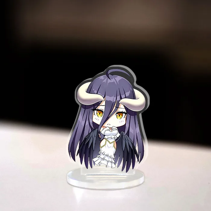 Mô hình Mini Overlord Ainz Ooal Gown Albedo Standee Chibi Anime Manga light  novel trang trí góc học tập cao 3cm