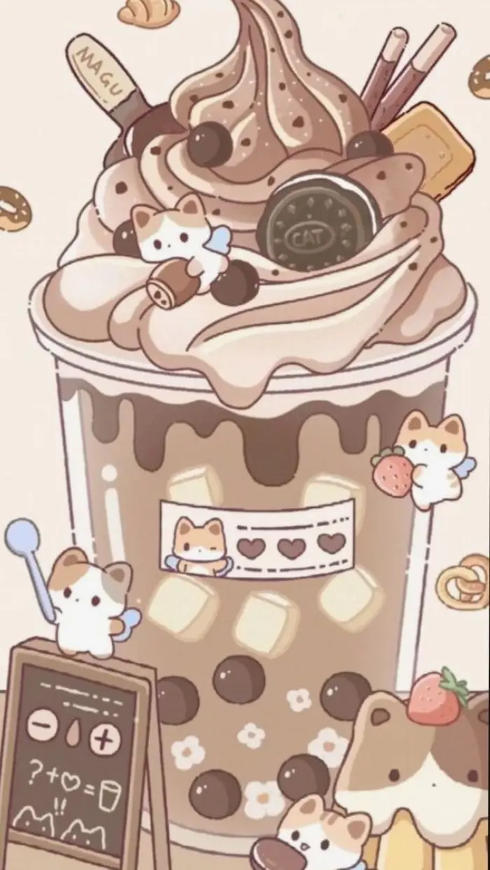 Bộ sưu tập ảnh chibi đồ uống dễ thương cho fan anime