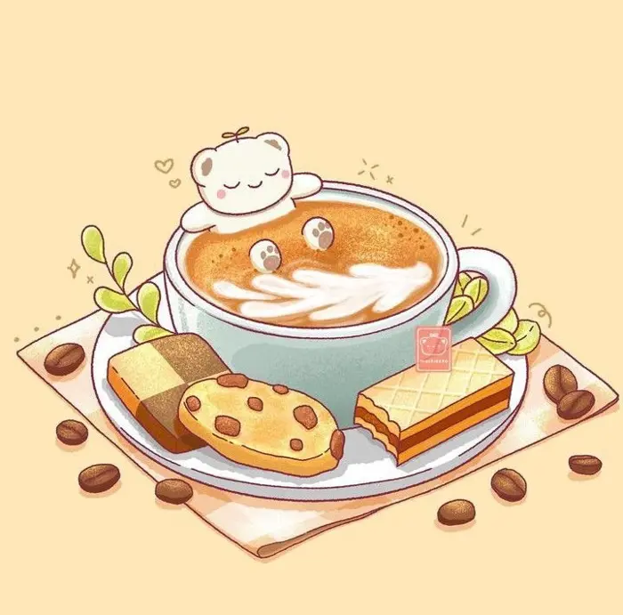 Bộ sưu tập ảnh chibi đồ uống dễ thương cho fan anime