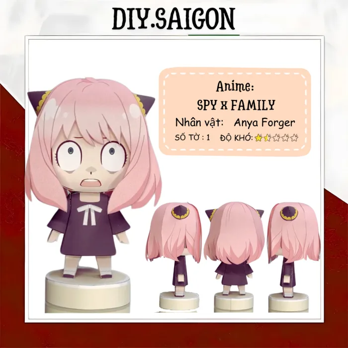 SPYxFamily] - Mô hình giấy Anime Chibi Anya Forger | Shopee Việt Nam