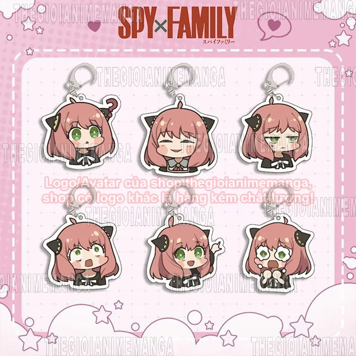Mua 1 tặng 1) Móc khóa in hình ANYA nhân vật SPY X FAMILY GIA ĐÌNH ĐIỆP  VIÊN anime chibi mica trong acrylic | Shopee Việt Nam