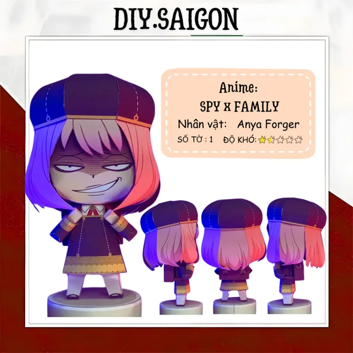 SPYxFamily] - Mô hình giấy Anime Chibi Anya Forger | Shopee Việt Nam