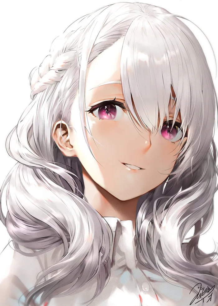 Ảnh Anime Nữ Tóc Bạch Kim Lạnh Lùng, Vô Cảm, Đẹp Hút Mắt