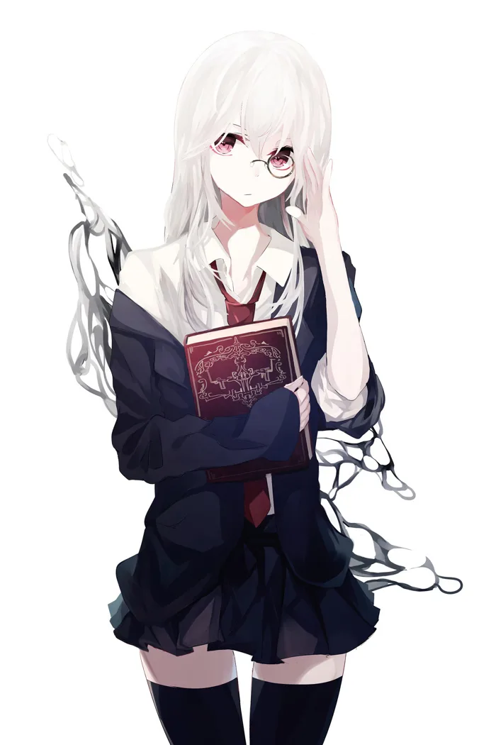 Ảnh Anime Nữ Tóc Bạch Kim Lạnh Lùng, Vô Cảm, Đẹp Hút Mắt
