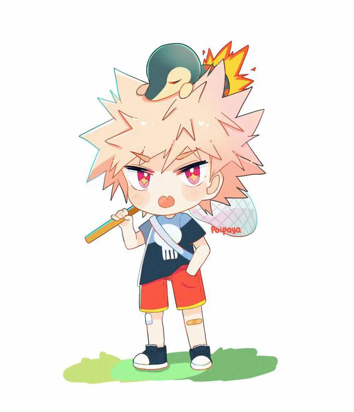 Mình vẽ Bakugo lúc bé và Cyndaquil : r/BokuNoHeroAcademia