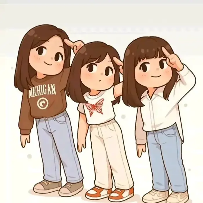80+ Avatar Nhóm 3 Người từ bựa, vô tri tới cute ngầu giúp bạn bè tạo dấu ấn riêng biệt