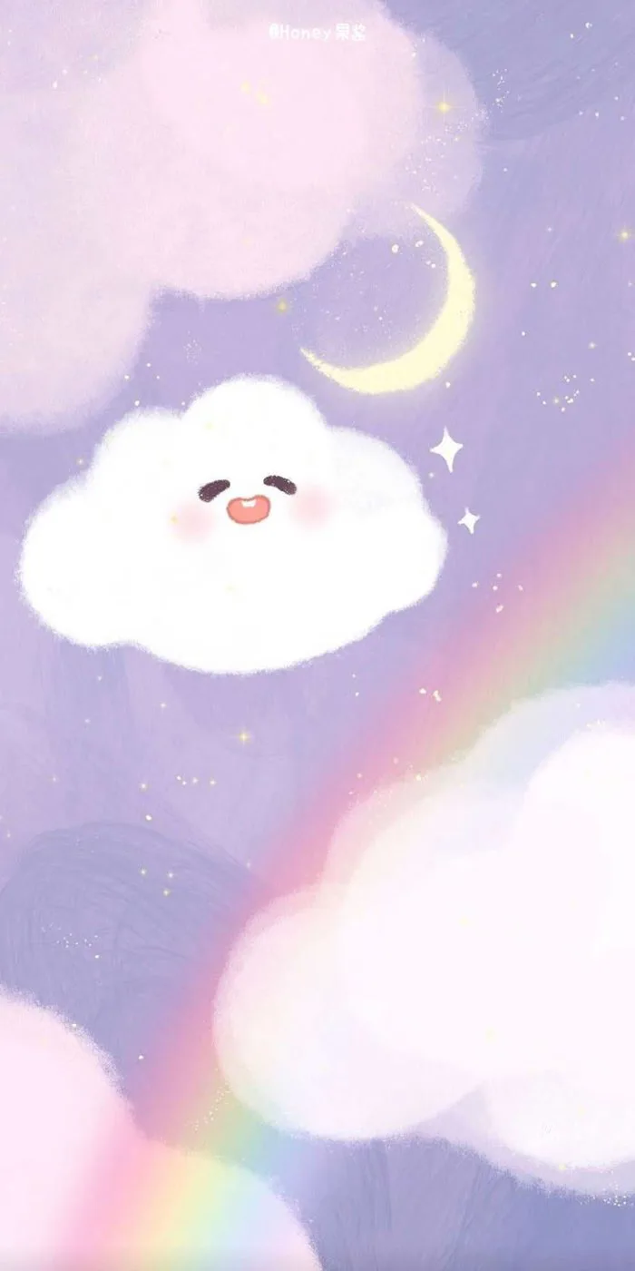 Kawaii Rainbow Bear Wallpaper | Ảnh hoạt hình chibi, Ảnh bầu trời, Hình nền