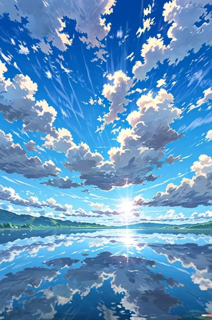 99+ ảnh anime bầu trời cùng màu xanh trong vắt xinh đẹp