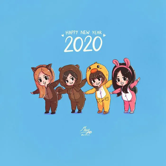 Bộ sưu tập hình nền BlackPink chibi đẹp mê hồn