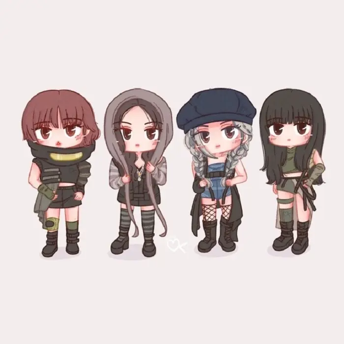 Ngắm trọn bộ hình blackpink cute chibi siêu đáng yêu
