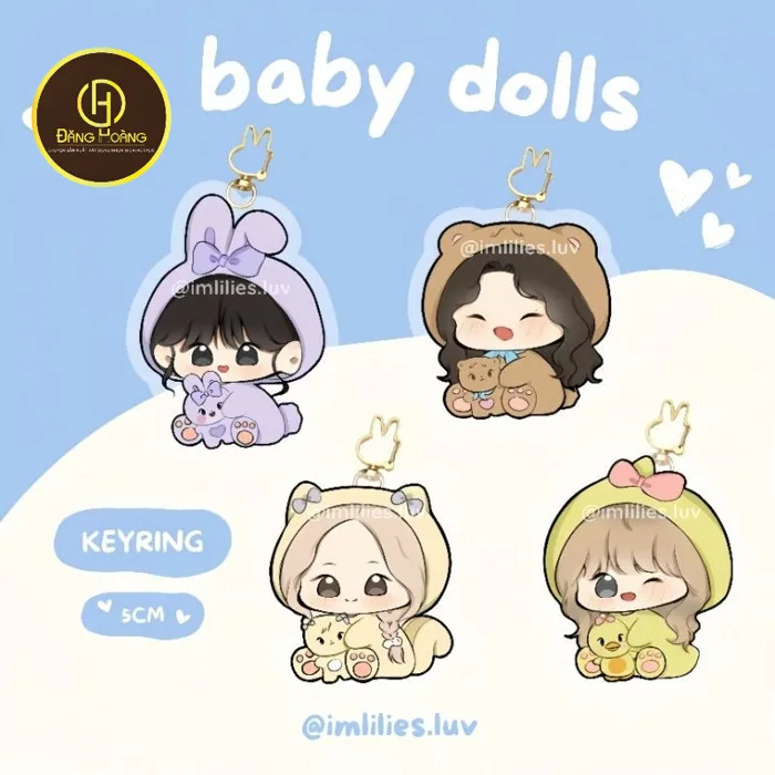 Keyring & Standee Blackpink chibi ver Baby Dolls (HANDMADE) - ĐH