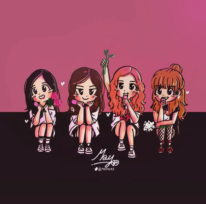 Hình nền BlackPink chibi cực đẹp