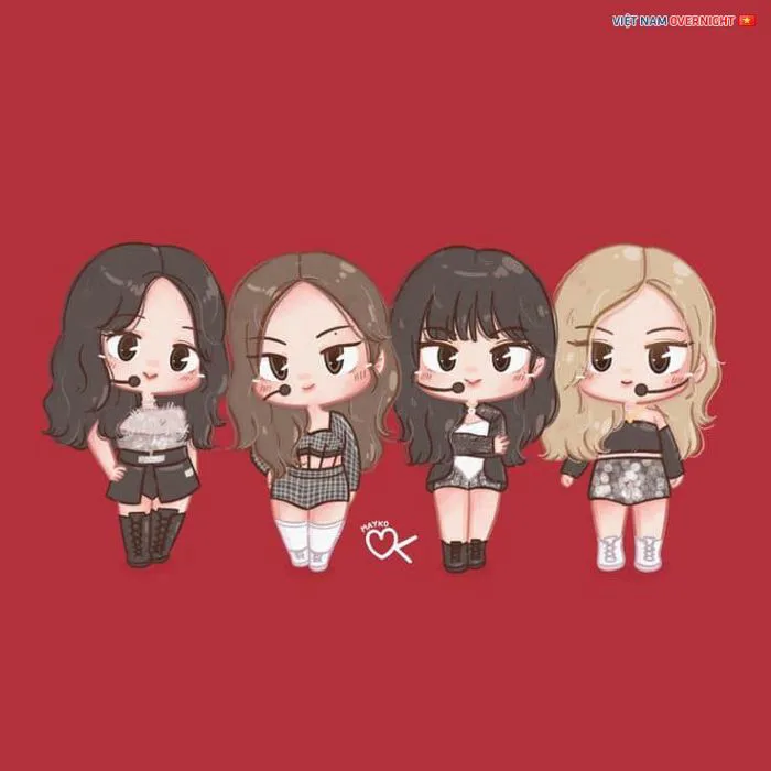 Hình ảnh chibi dễ thương về BlackPink