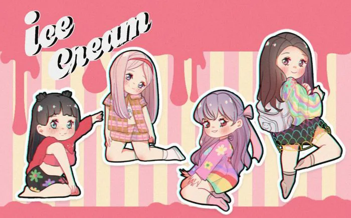 Hình ảnh Blackpink Anime cute, dễ thương