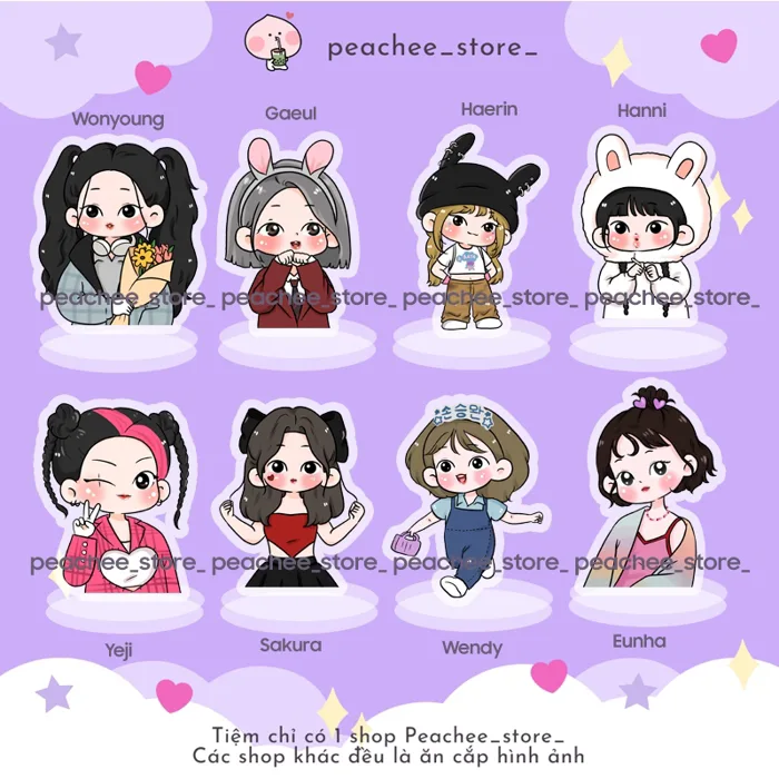 Standee móc khóa chibi Blackpink Hanbin IVE Twice Sakura Red velvet |  Shopee Việt Nam