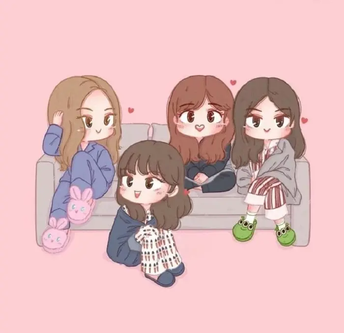 Ngắm trọn bộ hình blackpink cute chibi siêu đáng yêu