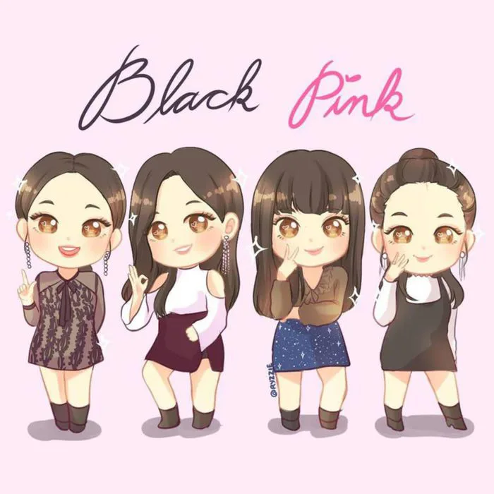 Bộ sưu tập hình nền BlackPink chibi đẹp mê hồn