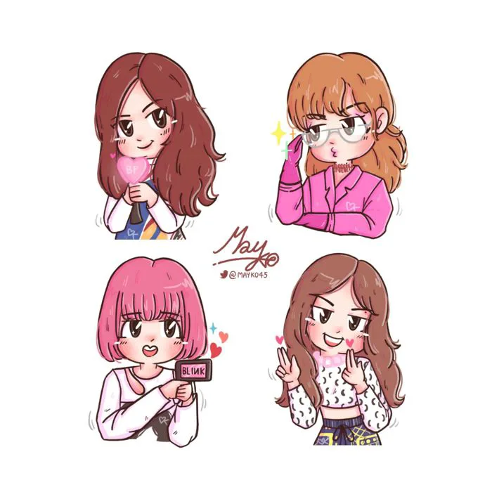 34 Chibi BlackPink ý tưởng | nghệ thuật của người hâm mộ, ảnh hoạt hình  chibi, ảnh nhóm