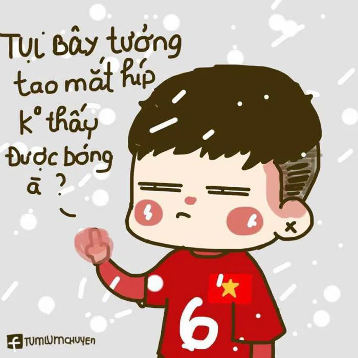 Ảnh chibi cầu thủ U23 Việt Nam khiến mọi người cười lăn