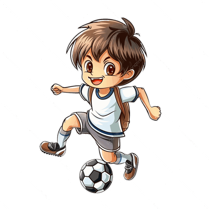 Hình ảnh Cậu Bé đang Chơi Bóng đá Với Hình Dán Cắt Theo Phong Cách Hoạt Hình Chibi Dễ Thương PNG , Clip Nghệ Thuật Dễ Thương, Clipart Bóng đá, Clip Nghệ