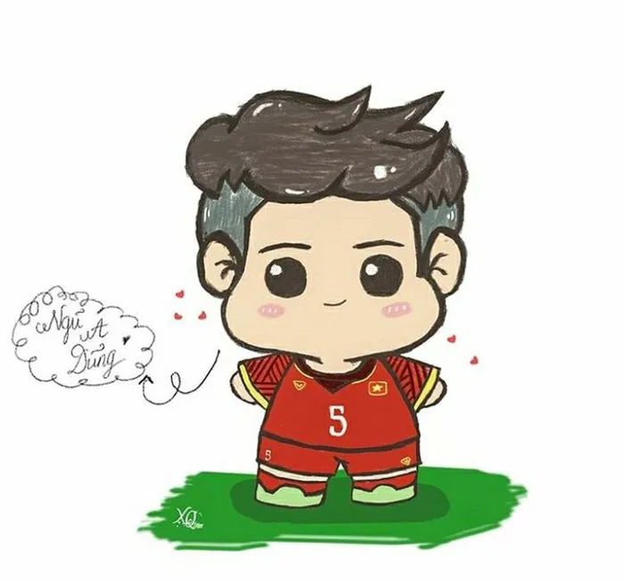 76 Kho chibi U23 Việt Nam tổng hợp từ In Kỹ Thuật Số ideas | chibi soccer player, vietnam puns, vietnamese cartoon characters