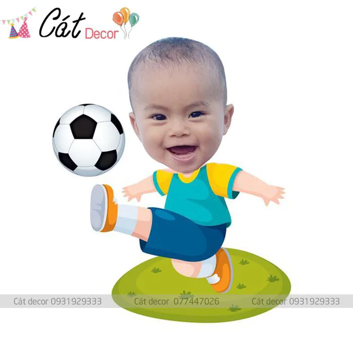 Chibi đá bóng 1 - Cát Decor Trang trí Đà Nẵng