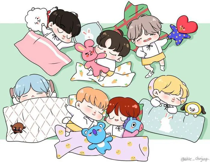 Ảnh K-pop - BTS Chibi + BT21 - Wattpad