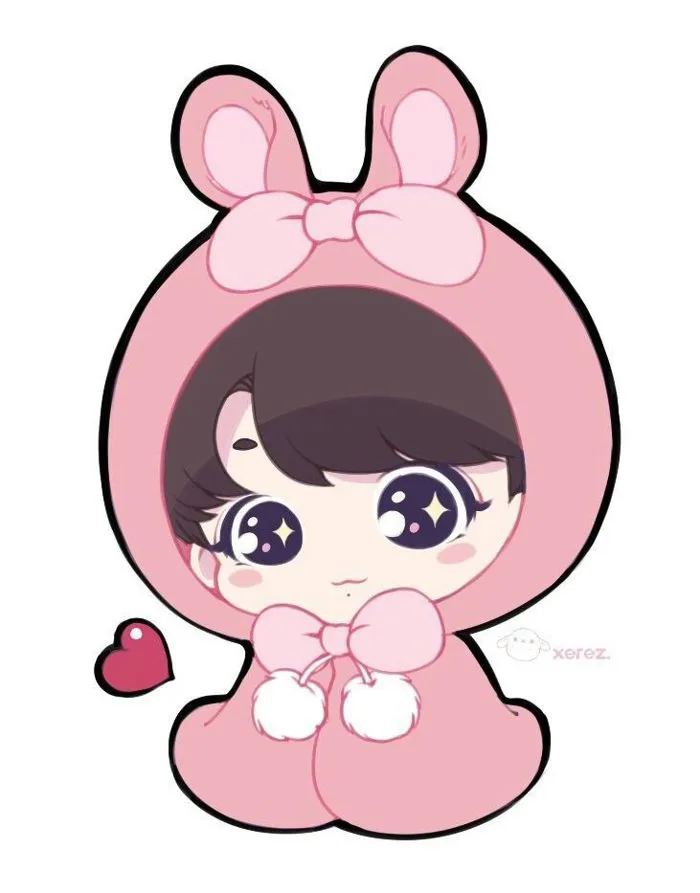 Vẽ ảnh chibi BTS (Cute xíu,tự vẽ thì càng tốt) Mơn trước nèk