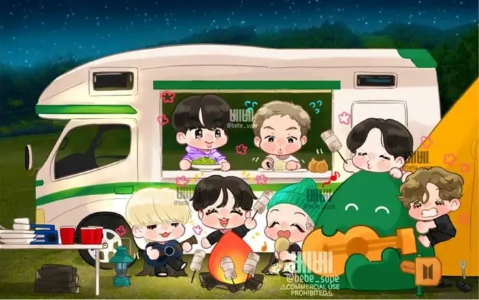 Bộ ảnh chibi BTS siêu đáng yêu làm tan chảy trái tim fan