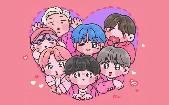 Tuyển tập ảnh chibi BTS chất lượng cao cho fan hâm mộ