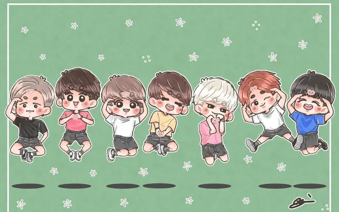 Bộ ảnh chibi BTS siêu đáng yêu làm tan chảy trái tim fan
