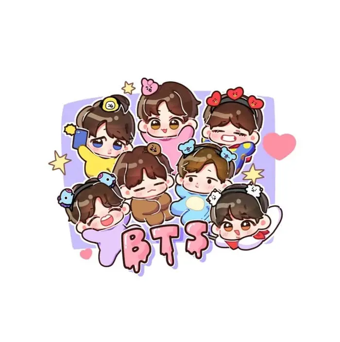 Tuyển tập ảnh chibi BTS chất lượng cao cho fan hâm mộ