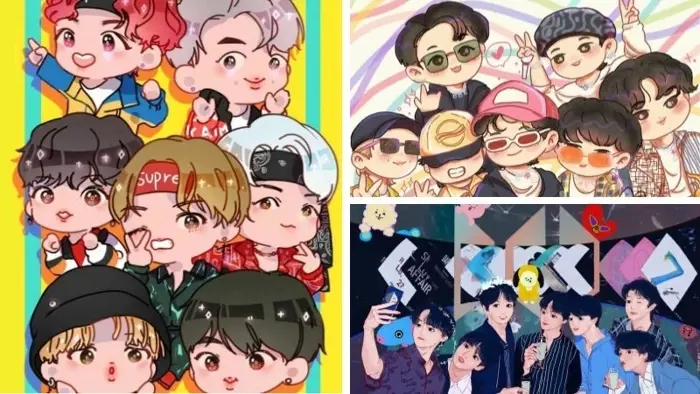 Bộ ảnh chibi BTS siêu đáng yêu làm tan chảy trái tim fan