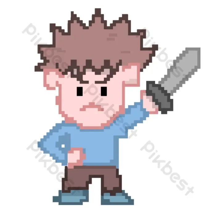 Tải miễn phí Bản Vẽ Pixel Của Một Cậu Bé Cầm Kiếm Công cụ đồ họa | PSD  chuyên nghiệp - Pikbest