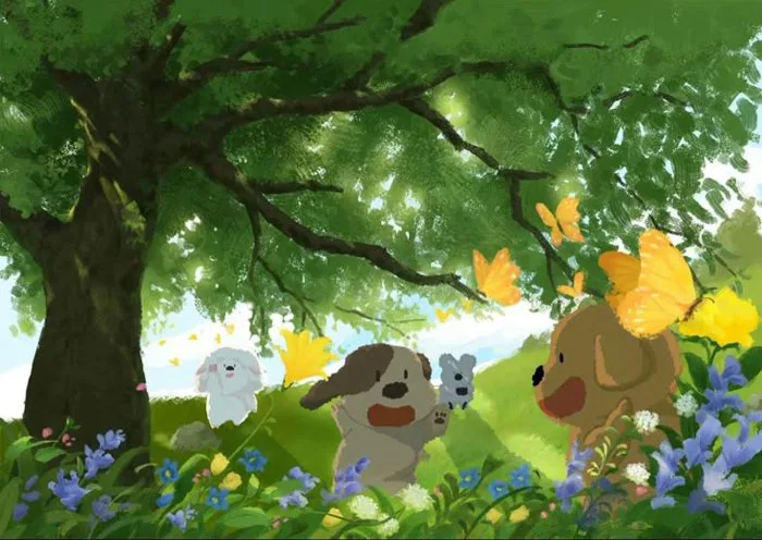 Hình nền chó chibi siêu cưng: Nhìn một lần là muốn tải ngay