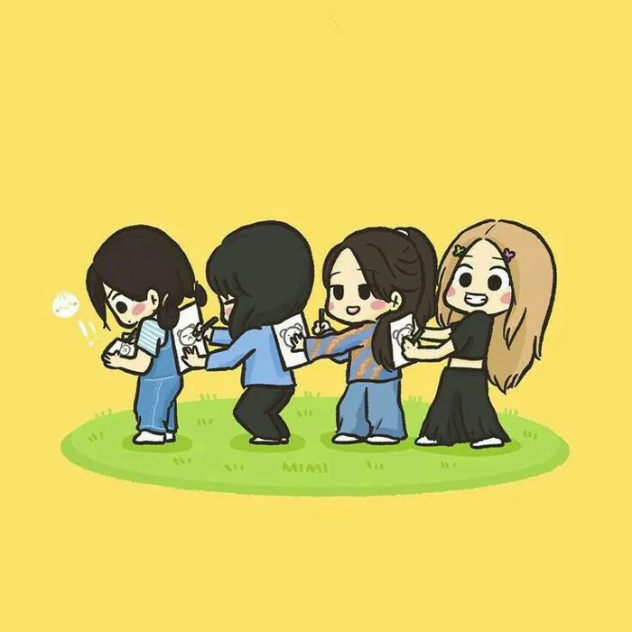Đổ gục với bộ ảnh Blackpink chibi cute dễ thương quên lối về