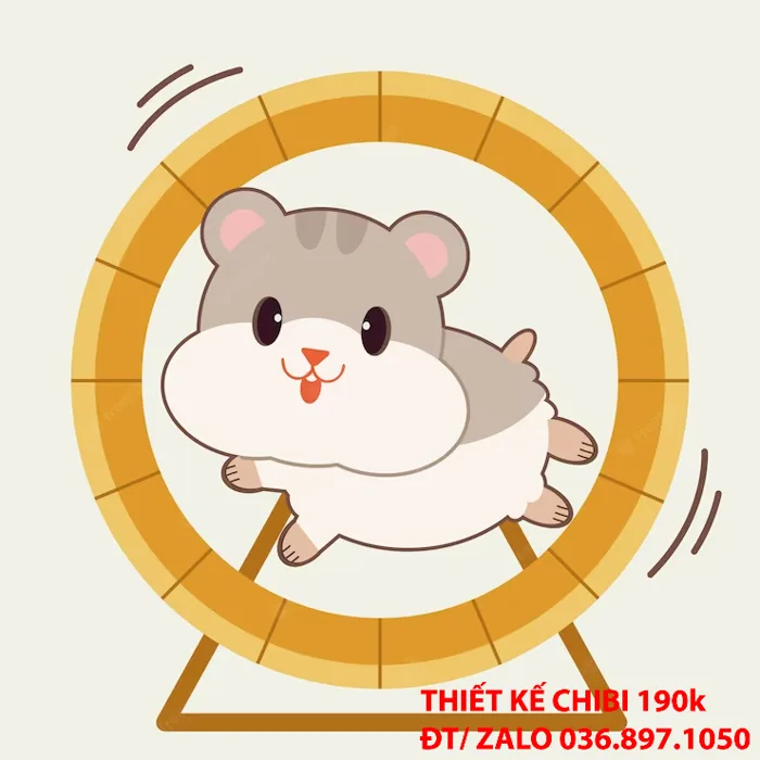 MẪU THIẾT KẾ LOGO CHIBI CON CHUỘT CUTE