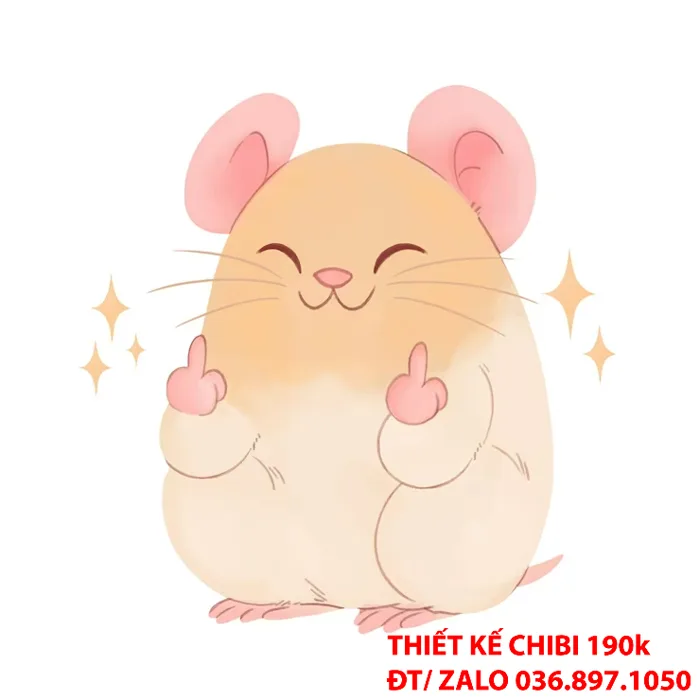 MẪU THIẾT KẾ LOGO CHIBI CON CHUỘT CUTE