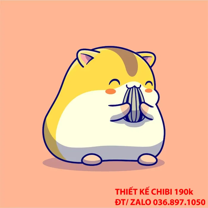 MẪU THIẾT KẾ LOGO CHIBI CON CHUỘT CUTE