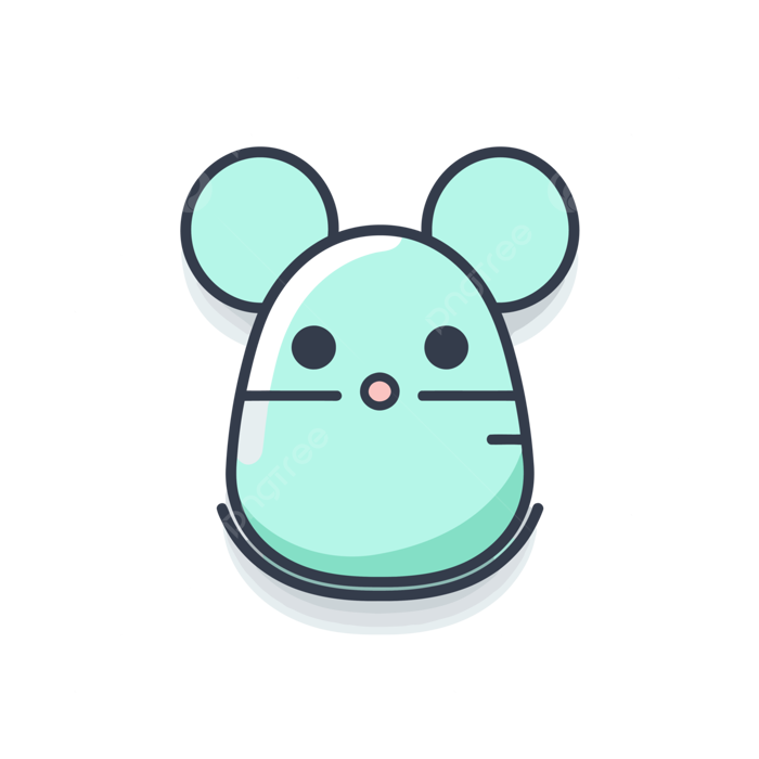 Hình ảnh Chuột Chibi Kawaii Trong Minh Họa Thiết Kế Phẳng Vector PNG , Chuột,  Biểu Tượng Tuyến Tính, Biểu Tượng Phẳng PNG và Vector với nền trong suốt để  tải xuống